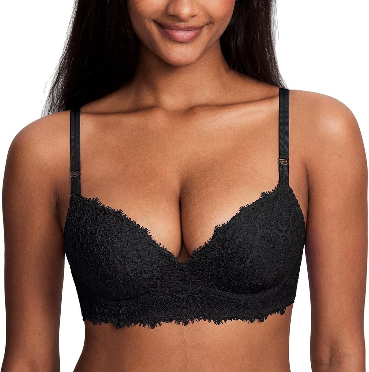 Dames Push Up BH met Zachte Kant, Strapless en Comfortabel Voorgevormd