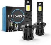 HaloVision Turbo LED Koplampen H1 – 150W 30000Lm 6000K Helder Wit – Canbus Plug en Play Dimlicht Grootlicht LED Set van 2 Autolampen
