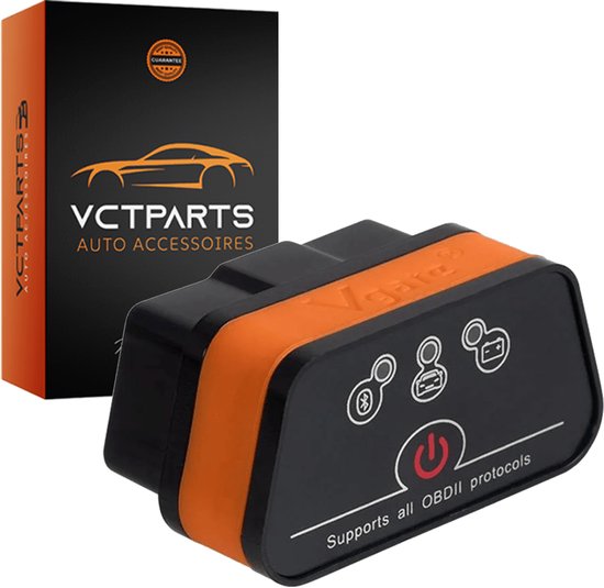 VCTparts® Vgate ELM327 OBD2 Bluetooth Diagnose Scanner – Geschikt voor BimmerCode & Torque – Auto Uitlezen via Android