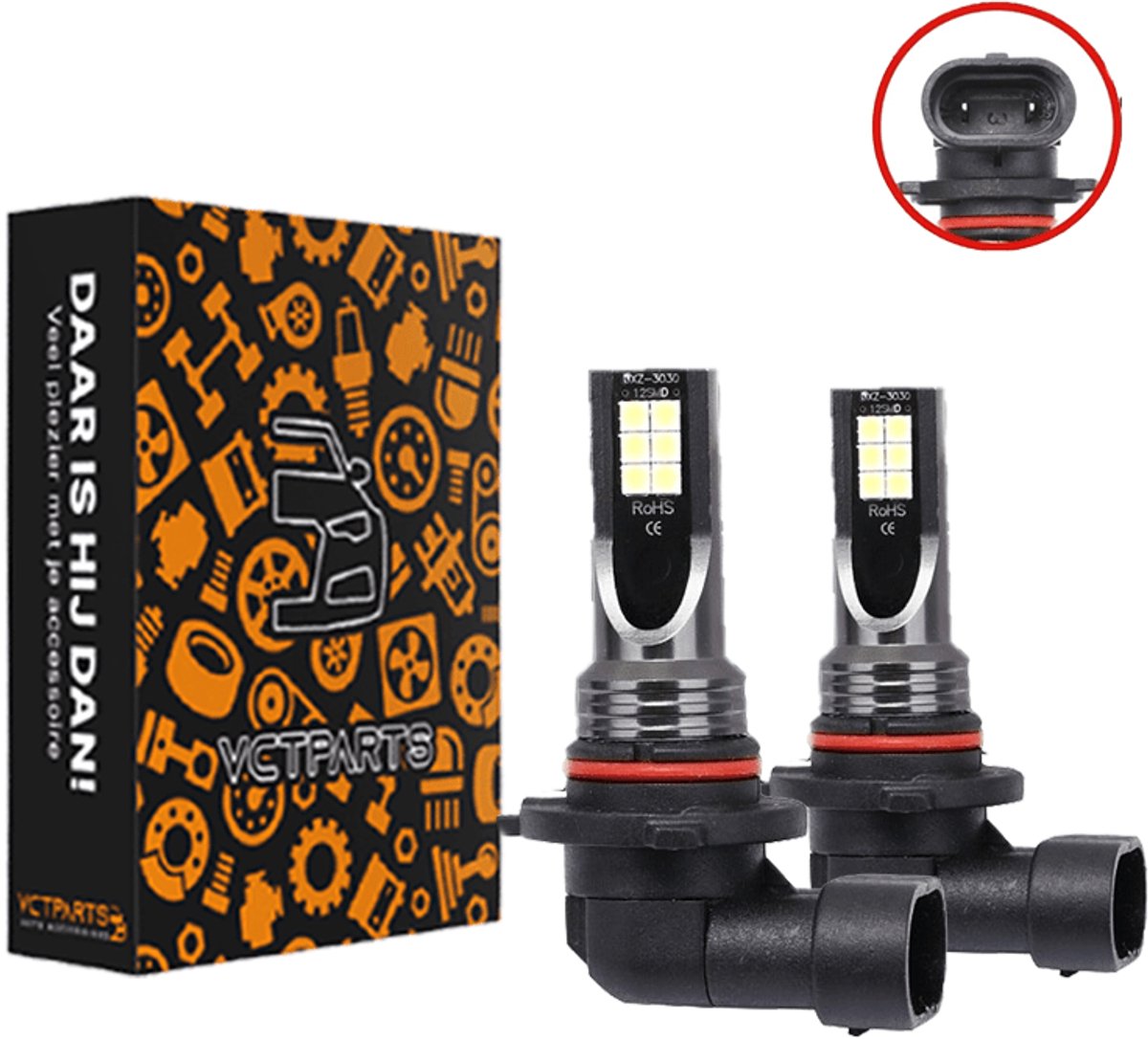 VCTparts® HB3 9005 led Mistlicht 6000K Wit - Mistlampen (set) [Fog Lights]