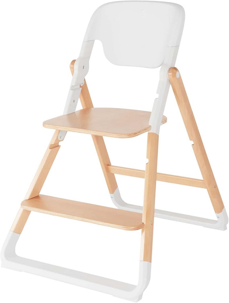 Ergonomische Houten Hoogstoel voor Peuters - Verstelbare Kinderstoel, Groeit met uw Kind