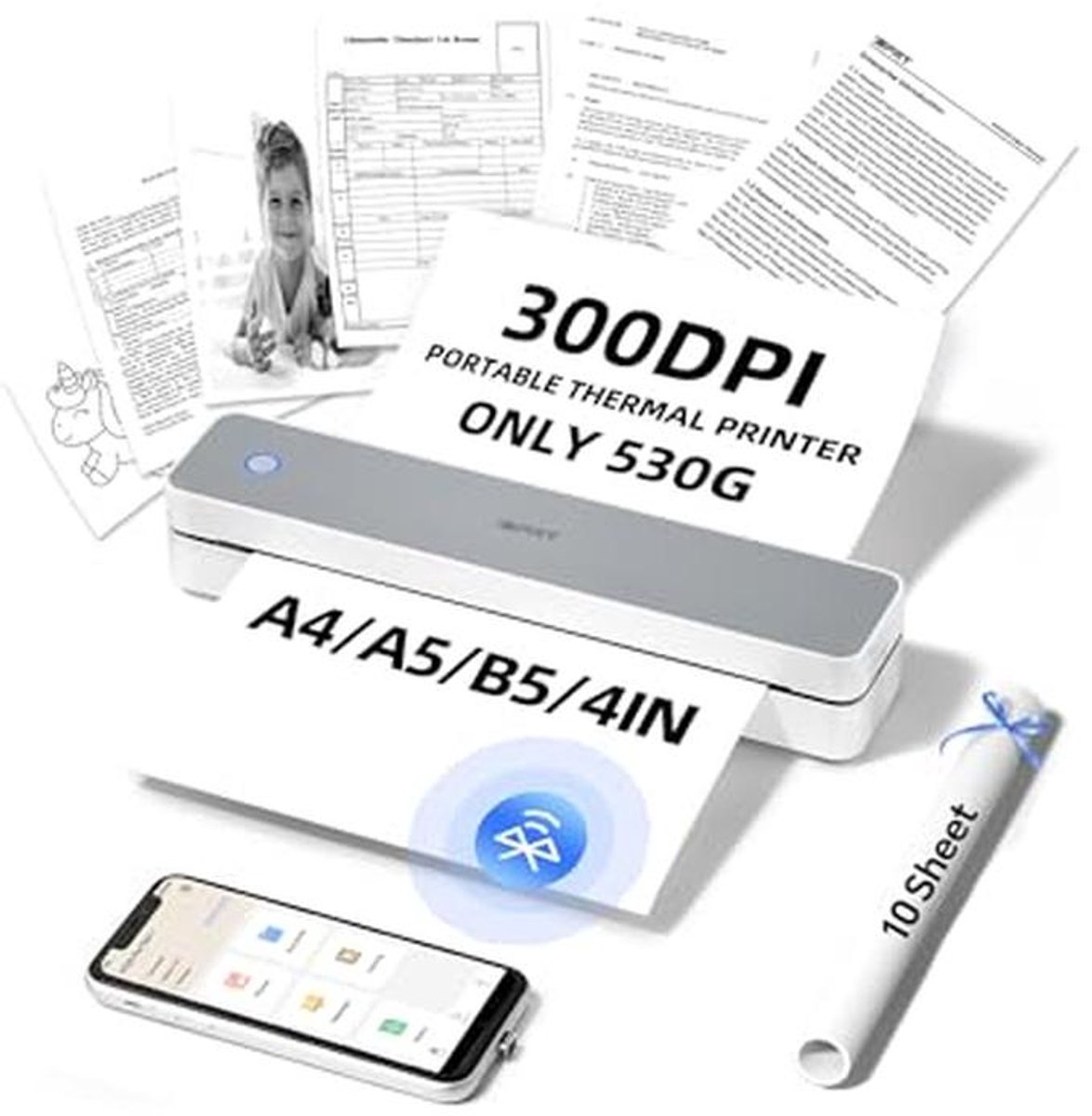 Draagbare thermische printer - Bluetooth inktloze printer voor mobiele toepassingen