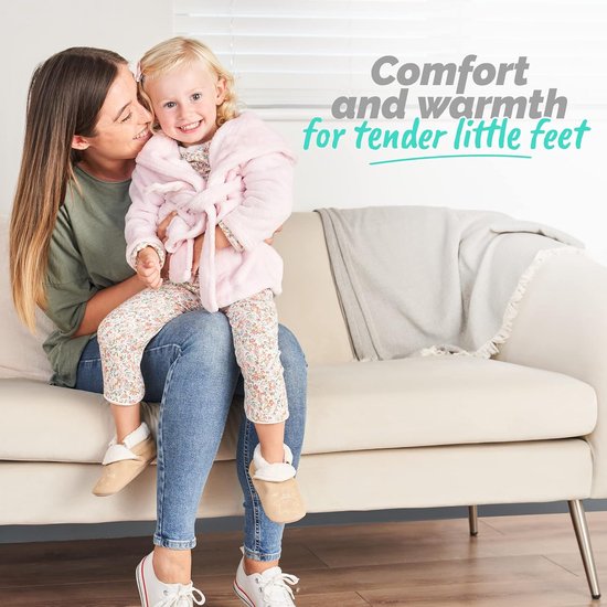 Suède Baby Slofjes met Fleece Voering - Warm en Comfortabel voor Jongen en Meisje — afbeelding 2