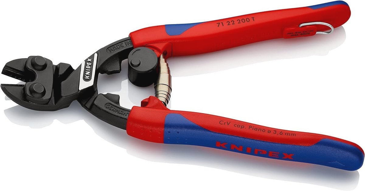 Compacte Boutsnijder 200 mm met Ergonomische Handgrepen en Geïntegreerde Openingsveer