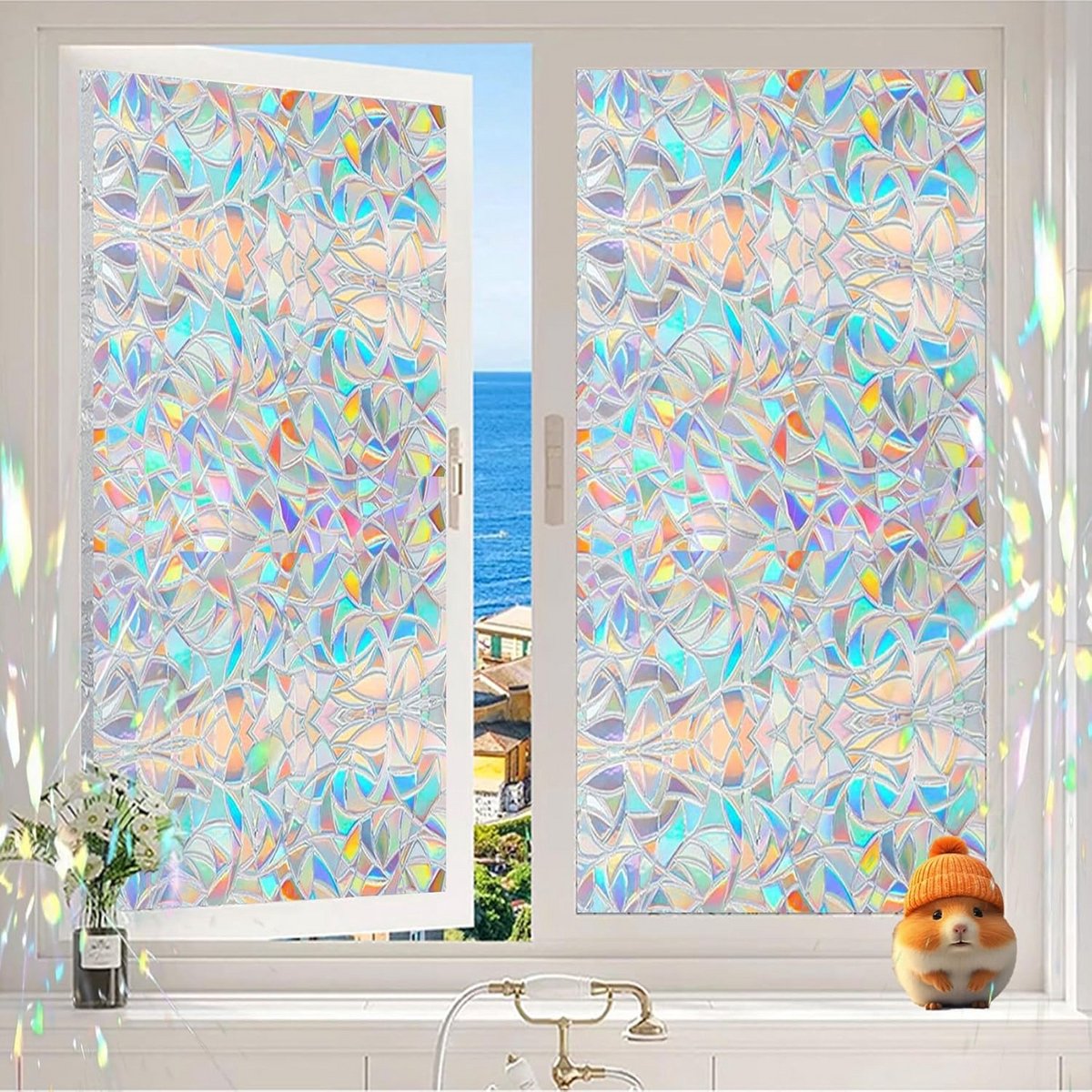 Privacy Raamfolie 20 x 180 cm - Ondoorzichtig en Zelfklevend zonder Resten