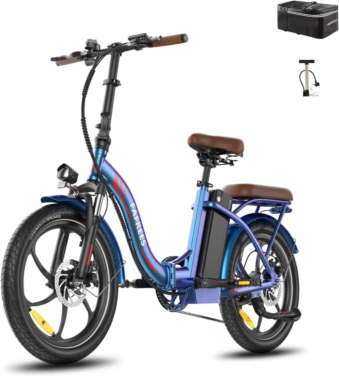Elektrische Vouwfiets 20 Inch Lage Instap 250W Motor 36V 22.5Ah Accu 140kg Draagvermogen
