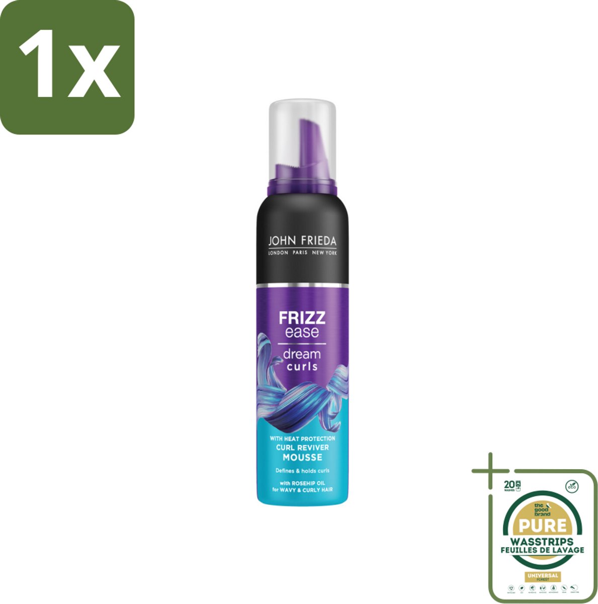 1 x John Frieda – Haarmousse – Frizz Ease Curl Reviver – Krulversterkend – 200 ml- Koffiezetapparaat