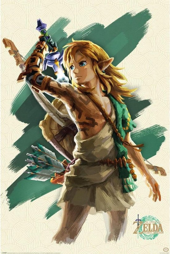 The Legend of Zelda Tears of the Kingdom Poster Link (61x91 cm) - Muurdecoratie Game Fans