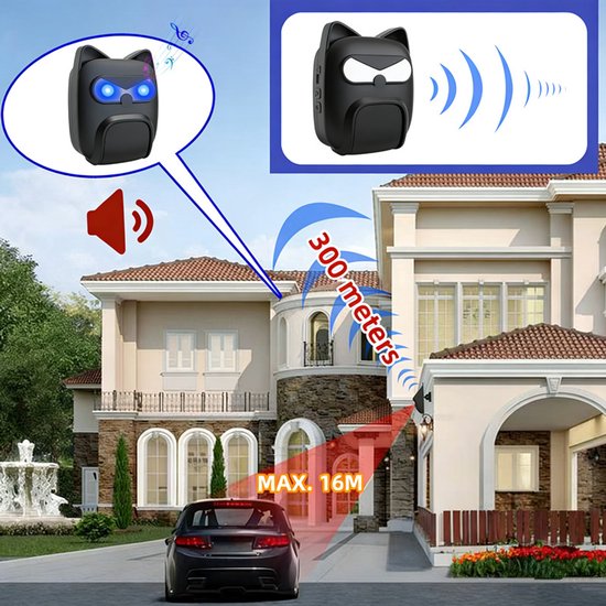Deurbel - Alarm - Huisbeveiligingsapparaten - Sirene - Deurbelset -Deurbel draadloos - Bewegingssensor - 1 Zender - 2 Ontvangers - Infrarood bewegingssensor - Waterdichte sensor - Voor buiten - Voor deurbellen -Voor opritalarmen -Perfect voor Thuis — afbeelding 3