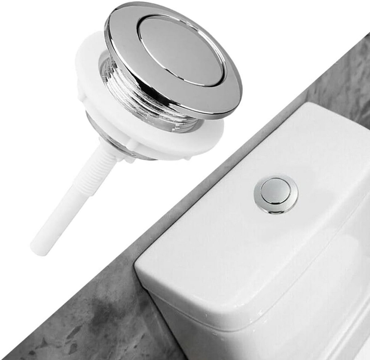 Toilet Spoelknop 38mm - Eenvoudige Push Button voor Toiletten