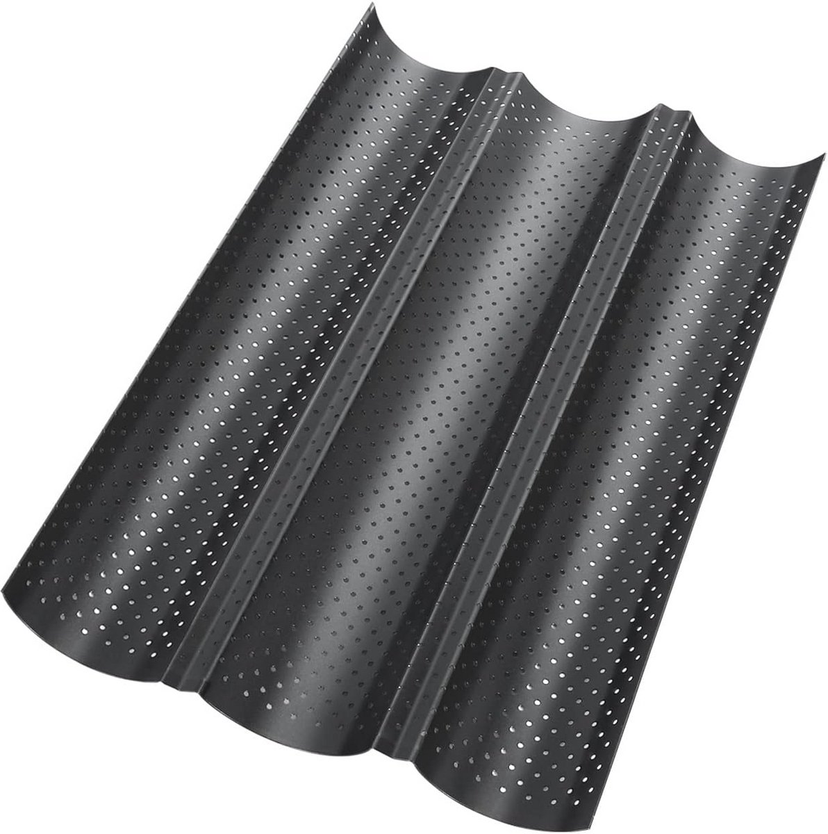 Baguette bakvorm met antiaanbaklaag voor 3 stokbroden - 38 x 23 cm