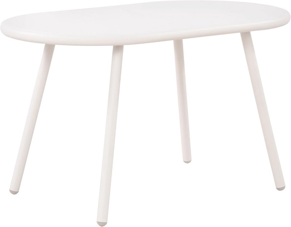 Ovale Salontafel voor Binnen en Buiten - Weerbestendige en UV-bestendige Loungetafel - Bijzettafel - Wit