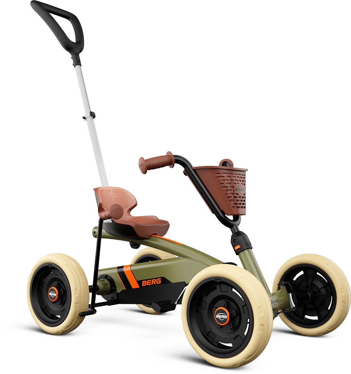 BERG Buzzy Retro Skelter - Groen - 2 tot 5 jaar - incl. duwstang