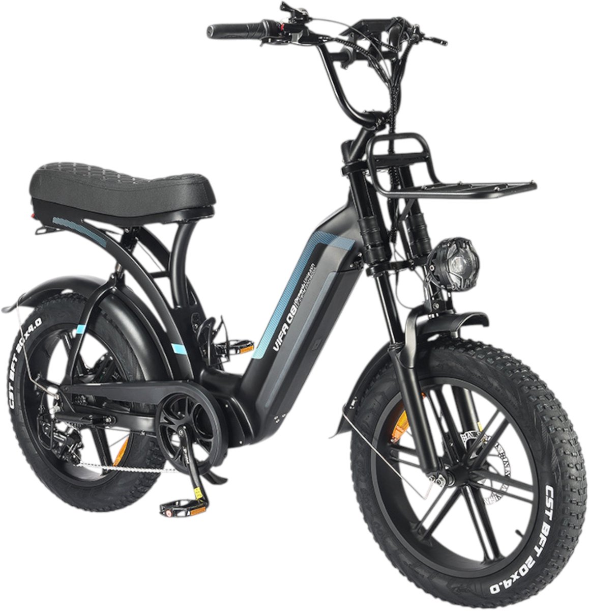 OUXI Q8 Zwart Lage Instap Elektrische Fatbike