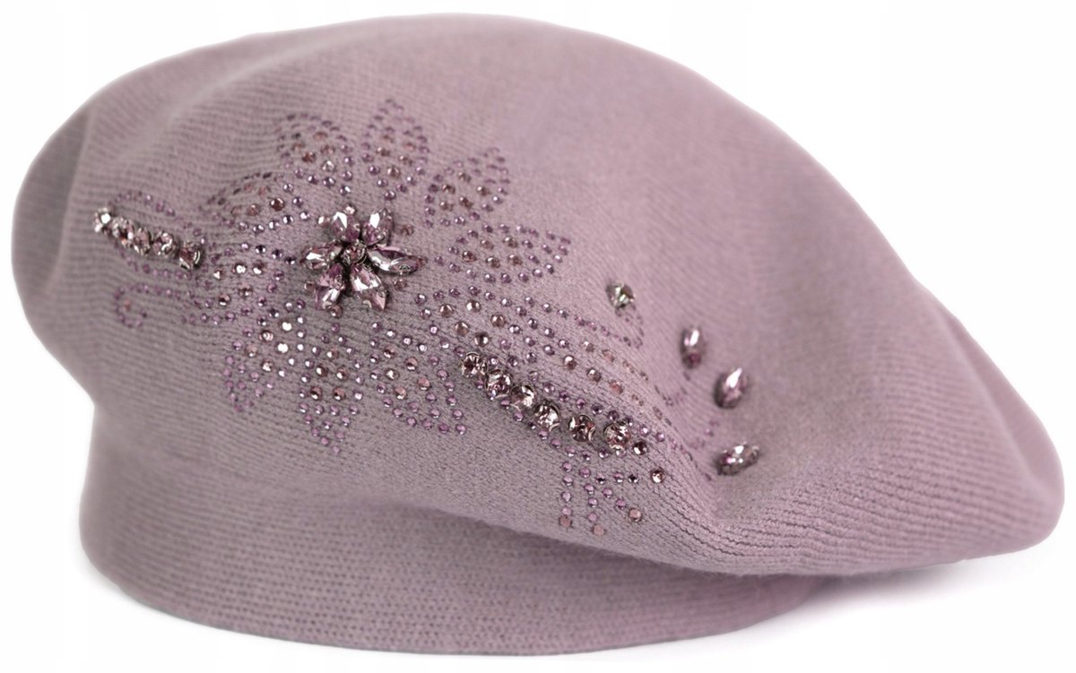 Elegante Dames Baret Penny - Zacht & Lavendel met Zirkonia