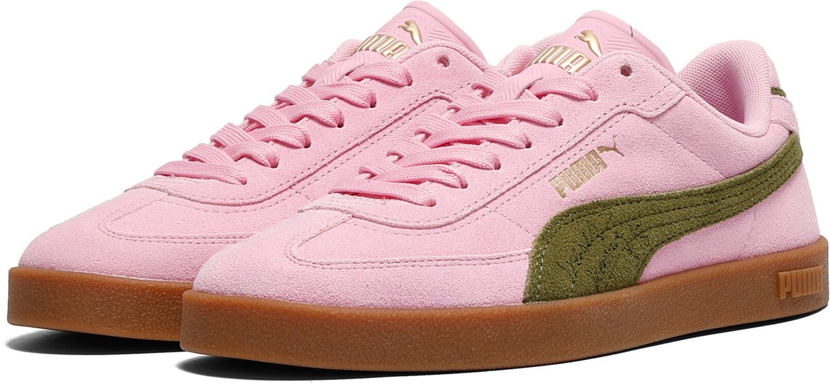 Puma Puma Club II Era Suede Pink Shimmer-Olive Green