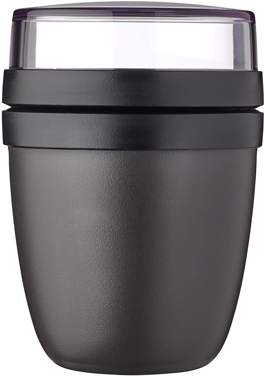 Mepal Lunchpot mini – 300 ml + 120 ml – Yoghurt en Muesli beker to go – Ellipse – Nordic black