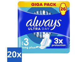 20 x Always - Maandverband - Dag - 26 Maandverband - Maandverband Dag - Maandverband Voor Dag - Maandverband Met Vleugels - Maandverband Comfort - Maandverband Voor Menstruatie
