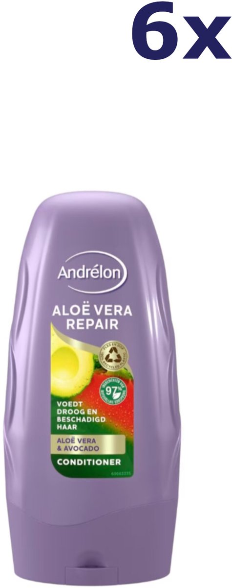 6x Andrelon Conditioner Aloe Vera Repair 250 ml