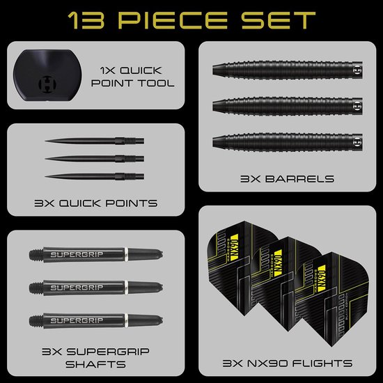 NX90 Black Edition 90% Tungsten 21Gr Quick Point van Merkloos — afbeelding 4