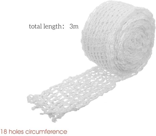 1 stuk - Rolladenet - vleesnet rol - voedselveilig braadnet - elastisch net - perfect voor braden, roken, luchtdrogen - wit - 3 m — afbeelding 2