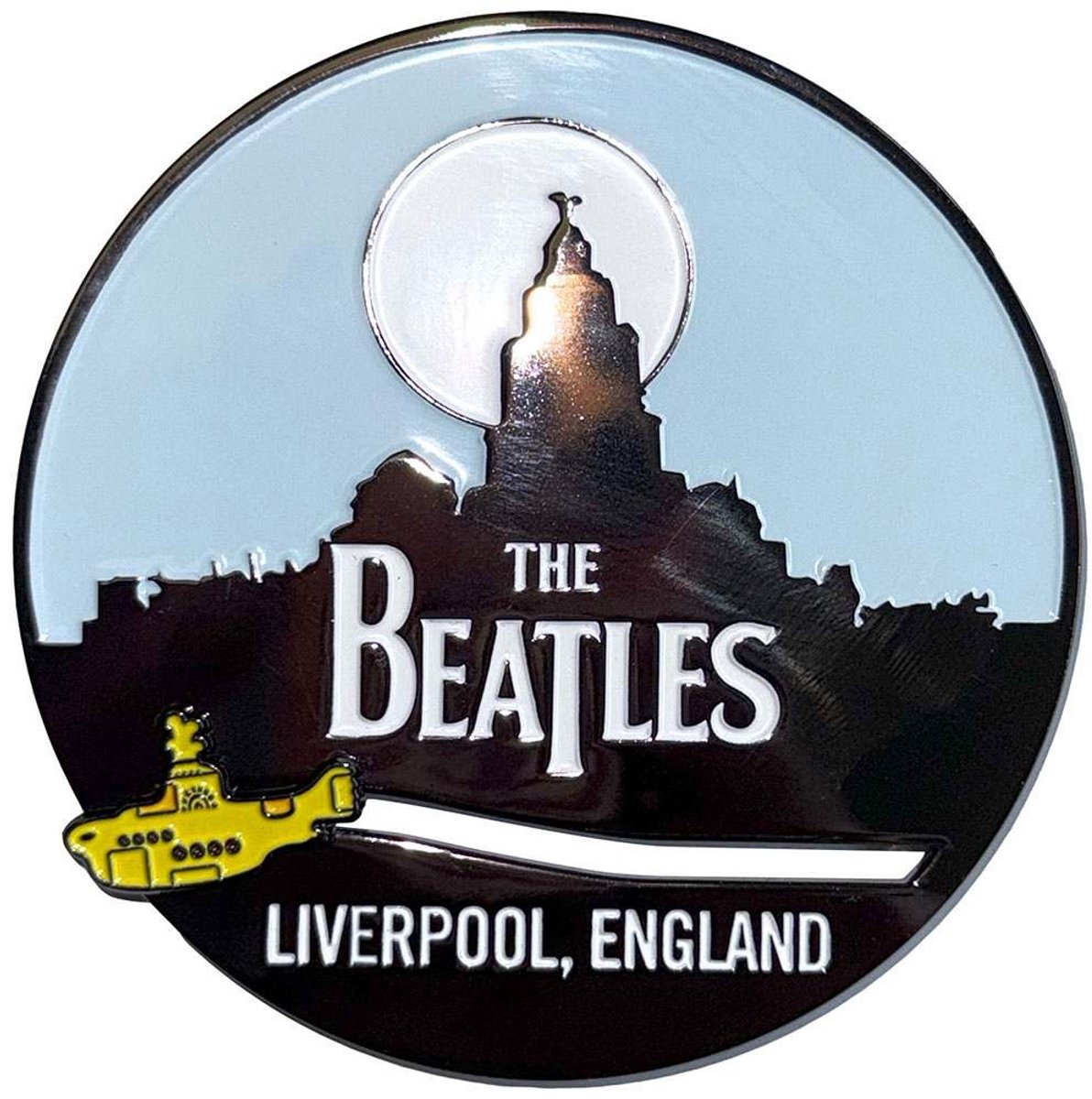 The Beatles - Liverpool Skyline & Yellow Submarine Koelkastmagneet - Multicolours