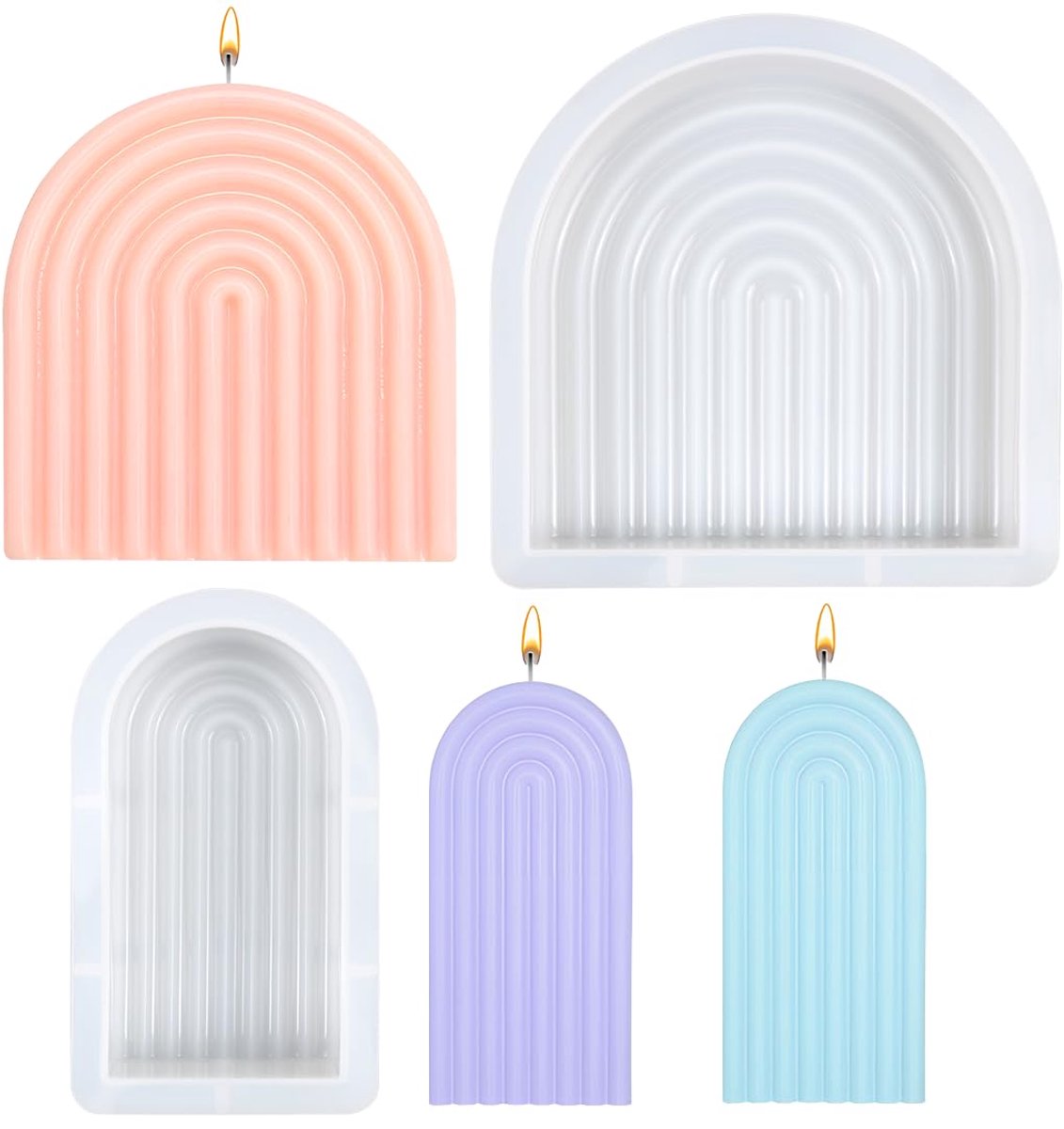 Imperatoris Kaarsenset - Geurkaarsen - Geur Set - Decoratieve Kaarsen - Geurloos - Cadeauset - aromatherapie - 2 Stuks multicoloured