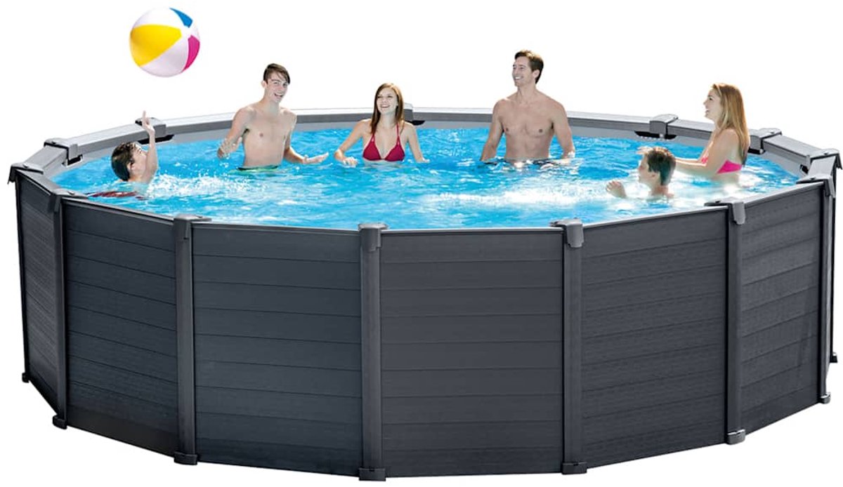 Intex Graphite Gray Panel kit piscine - Ø 478 x 124 cm