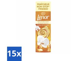 Lenor - Geurbooster - Amber & Orchidee - Non-Stop Frisheid - 19 Wasbeurten - Bulkverpakking - 15 stuks