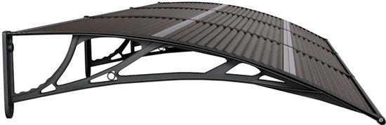 vidaXL Auvent de porte Noir 300 x 100 cm Polycarbonate