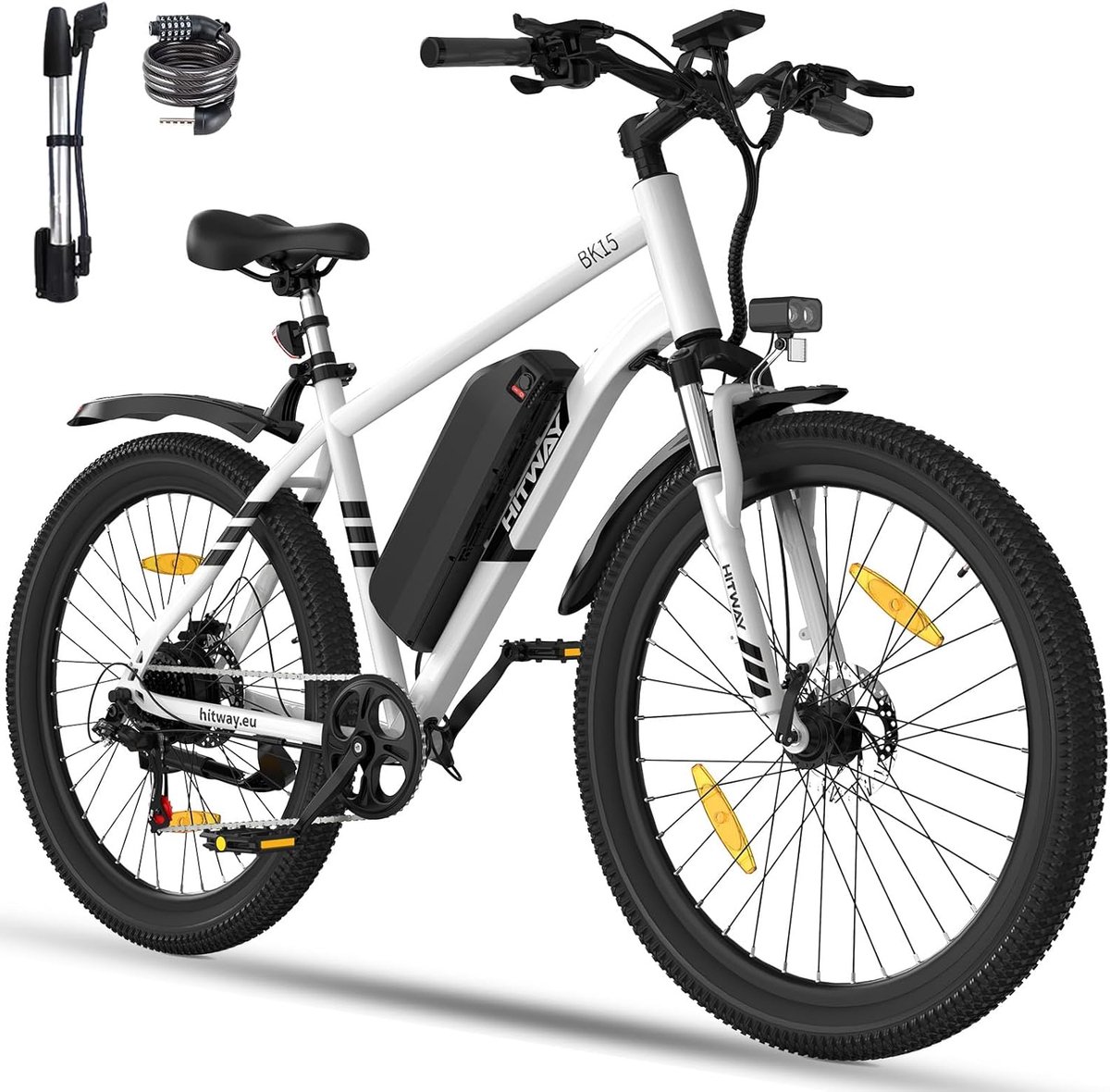 Hitway Elektrische Fiets BK31 - 28 Inch City Commuter EBike met Afneembare 36V 13Ah Lithium Batterij - Damesfiets - E-Bike met 250W Motor - 7 Versnellingen - IP54 Waterdicht