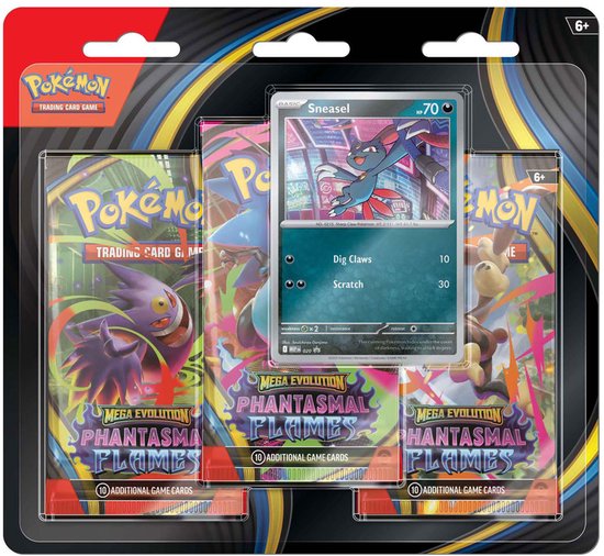 Pokémon Mega Evolution Phantasmal Flames 3-Pack Booster