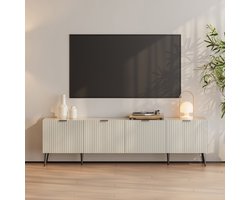 Tv-meubel Nand 180x35x51 cm havermout (en.casa)