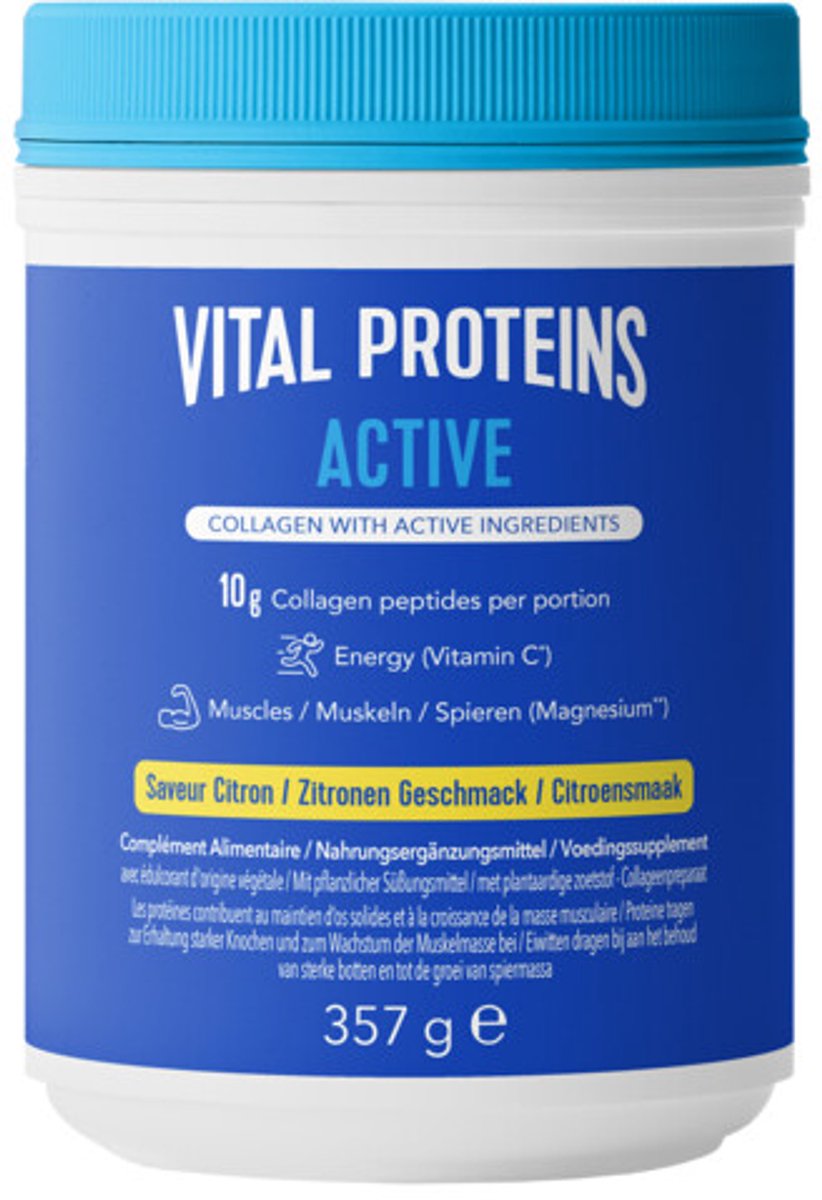 Vital Proteins - Active Citroensmaak - 6 x 357 gr - Voordeelverpakking