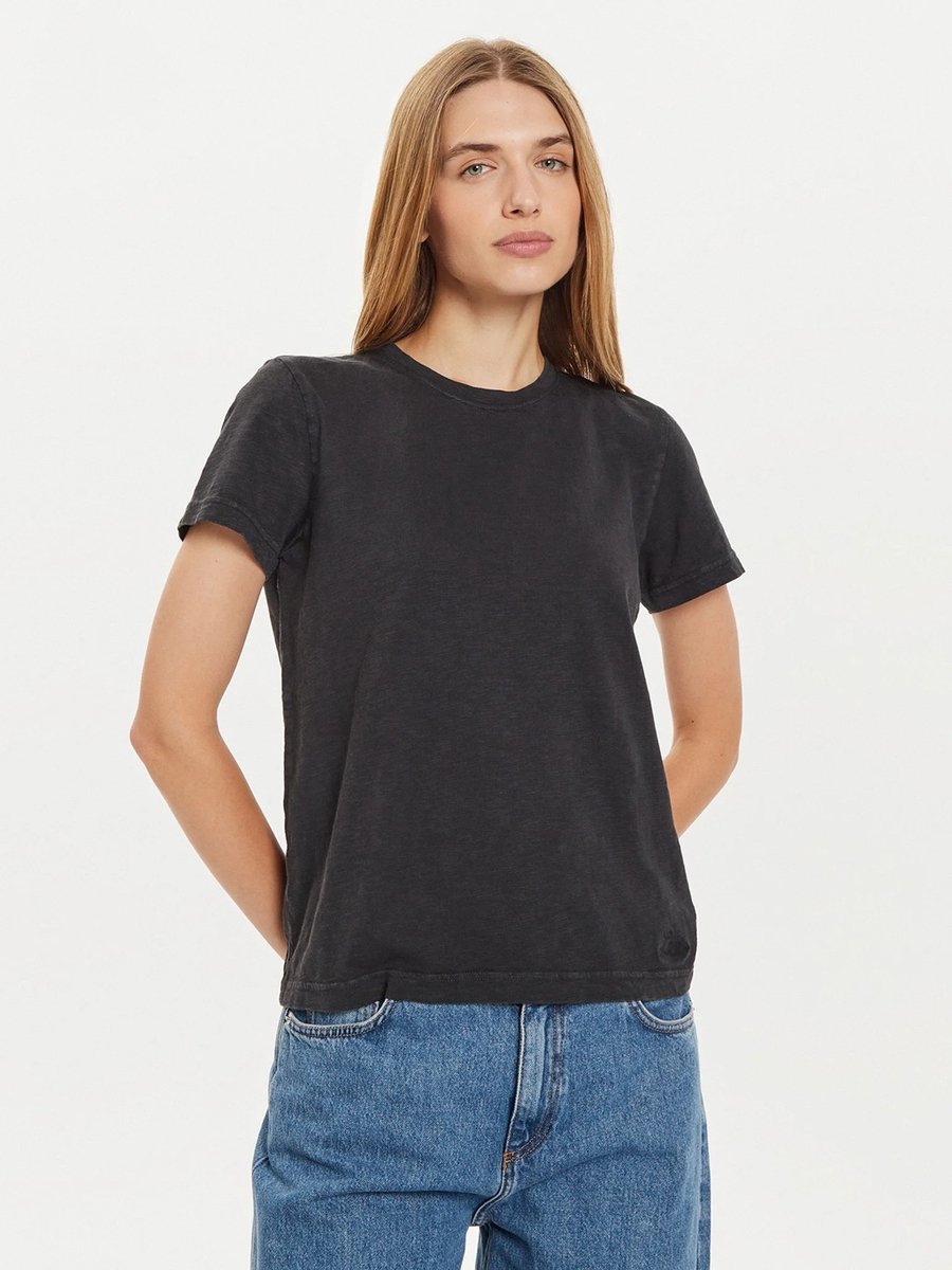 Lee Perfect T-shirt Met Korte Mouwen M Vrouw Zwart