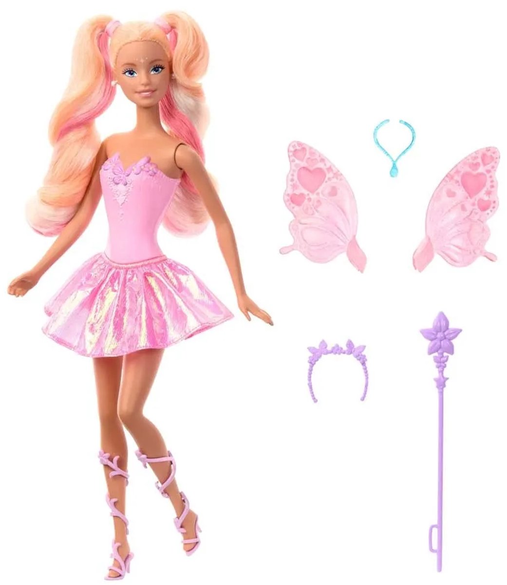 Barbie Fantasie - Sprookjespop - Met van kleur veranderende vleugels en outfit — afbeelding 2