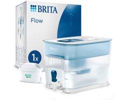 BRITA système de filtration d’eau Flow Cool blue (8,2 L) incl. 1 filtre MAXTRA PRO All-in-1 – réduit les PFAS, le chlore et le tartre – distributeur d’eau XXL, compatible réfrigérateur*