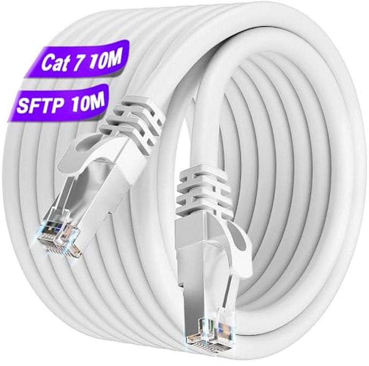 10m Ethernet Kabel Cat 7 - Hoge Snelheid Afgeschermde Netwerkkabel voor Internet tot 10Gbps