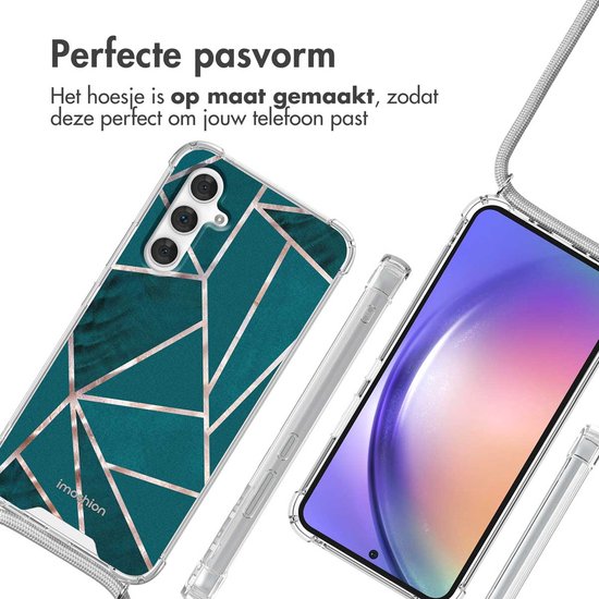 Étui iMoshion adapté pour étui Samsung Galaxy A54 (5G) avec cordon - Étui Design iMoshion avec cordon - Graphique multicolore / vert Petrol