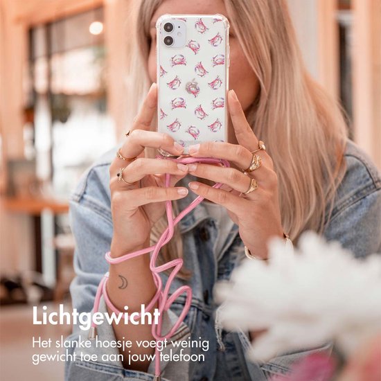 Coque iMoshion adaptée pour Samsung Galaxy A54 (5G) avec cordon - Coque Design iMoshion avec cordon - Multicolore / Aquarelle Crabe