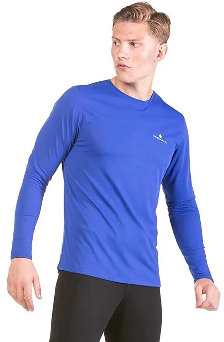 Ronhill Core T-shirt Met Lange Mouwen Blauw XL Man