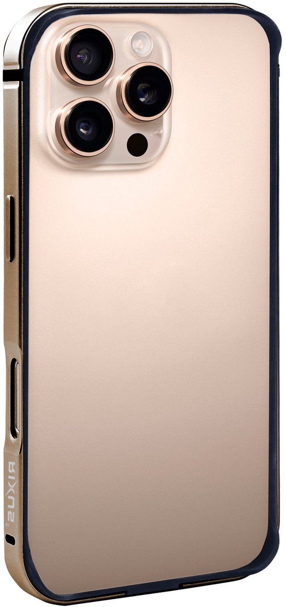 Rixus Crash Guard Case For Apple iPhone 16 Pro Max Desert Titanium