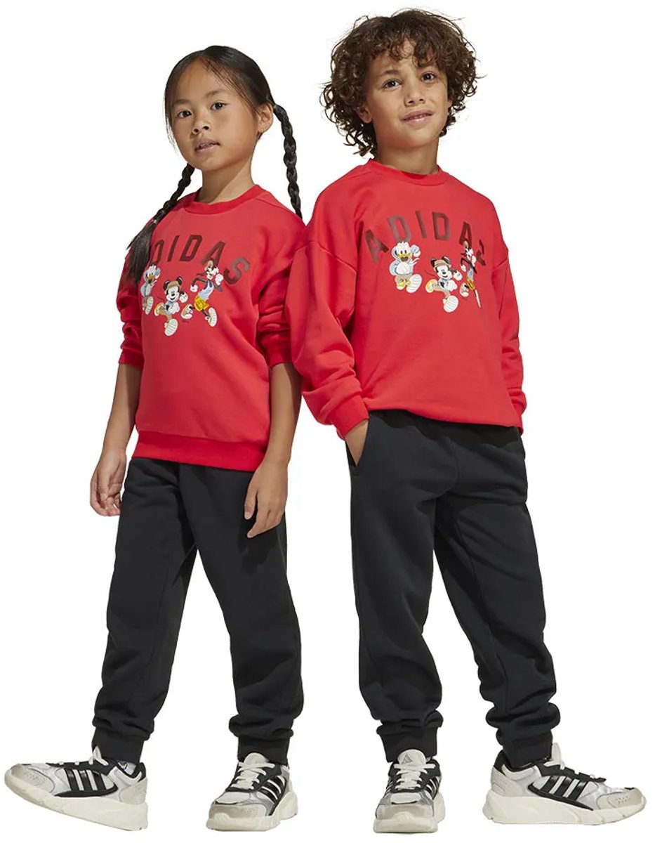 Adidas X Disney Mickey Mouse Sweatshirt Joggers Set 24 Months-3 Years Jongens Meisjes Pure Ruby / Preloved Ruby