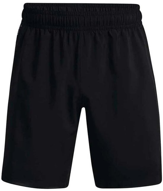 Zwarte Under Armour shorts met elastische tailleband.