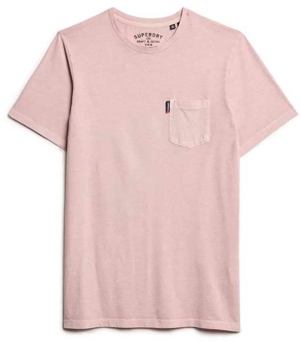 Superdry Classic Essential T-shirt met Zak Heren T-shirts Roze