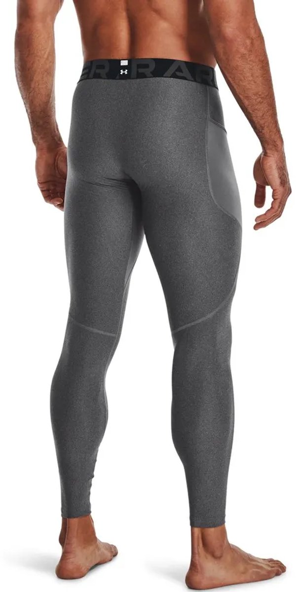 Under Armour UA HG Armour Leggings-GRY Heren Sportbroek - Carbon Heather - Zwart van Under Armour — afbeelding 4