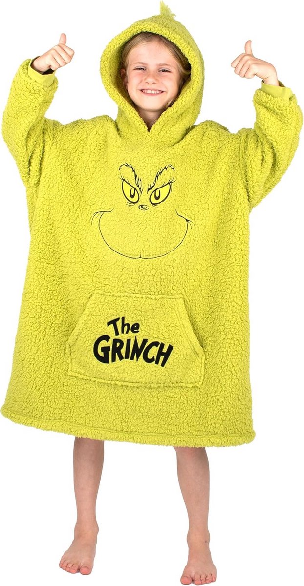 Oversized omkeerbare deken hoodie voor kinderen - warm en comfortabel fleece cadeau voor jongens en meisjes
