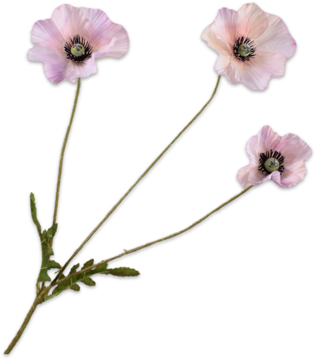 Silk-ka - Kunstbloem - roze - H74 cm - 2 stuks