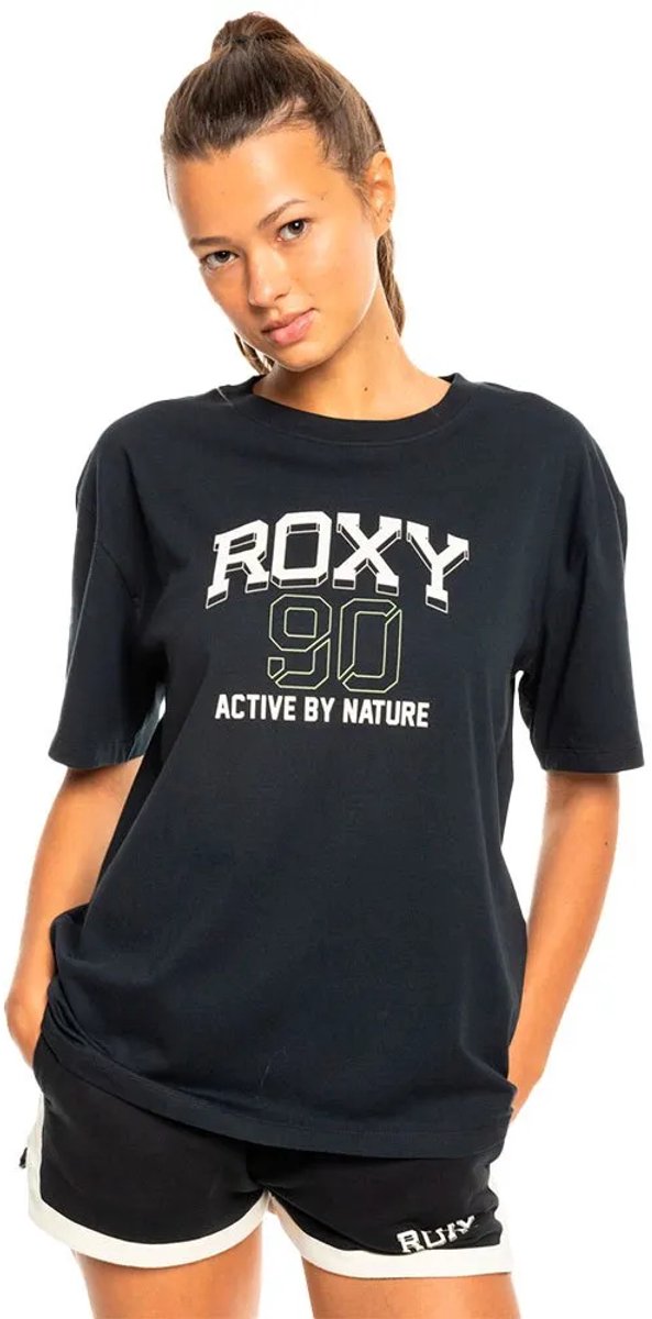 Roxy Erjkt04179 T-shirt Met Korte Mouwen M Vrouw Zwart