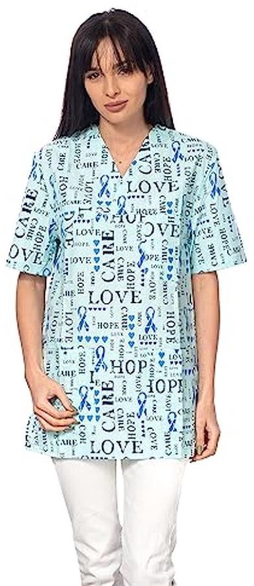 Instapjas voor dames, medisch uniform met V-hals, korte mouwen in meerdere kleuren